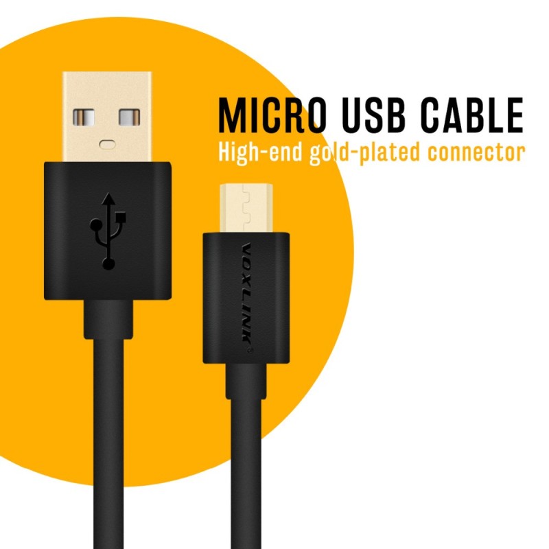 1m VOXLINK USB/microUSB kábel čierny - ✔️ cena, recenze | Profiscales.cz