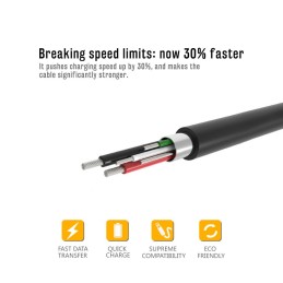 1m VOXLINK USB/microUSB kábel čierny - ✔️ cena, recenze | Profiscales.cz