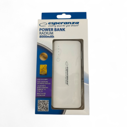Esperanza EMP106WE Powerbanka 8000mAh - bílo-šedá - ✔️ cena, recenze | Profiscales.cz