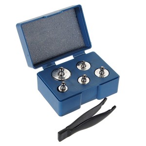 5 dielná sada kalibračných závaží 5g 10g 20g 20g 50g