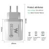 Maclean Energy nabíjačka QC 3.0  MCE479 B - biela Qualcomm Quick Charge 3,6-6V / 3A, 6-9V / 2A, 9-12V / 1,5A
