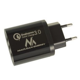 Maclean Energy nabíjačka QC 3.0  MCE479 B - čierna Qualcomm Quick Charge 3,6-6V / 3A, 6-9V / 2A, 9-12V / 1,5A