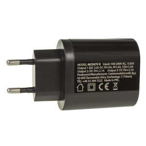 Maclean Energy nabíjačka QC 3.0  MCE479 B - čierna Qualcomm Quick Charge 3,6-6V / 3A, 6-9V / 2A, 9-12V / 1,5A